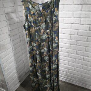 D.P.S. New York Ladies Multi Colored Sleeveless Size XL Maxi Dress